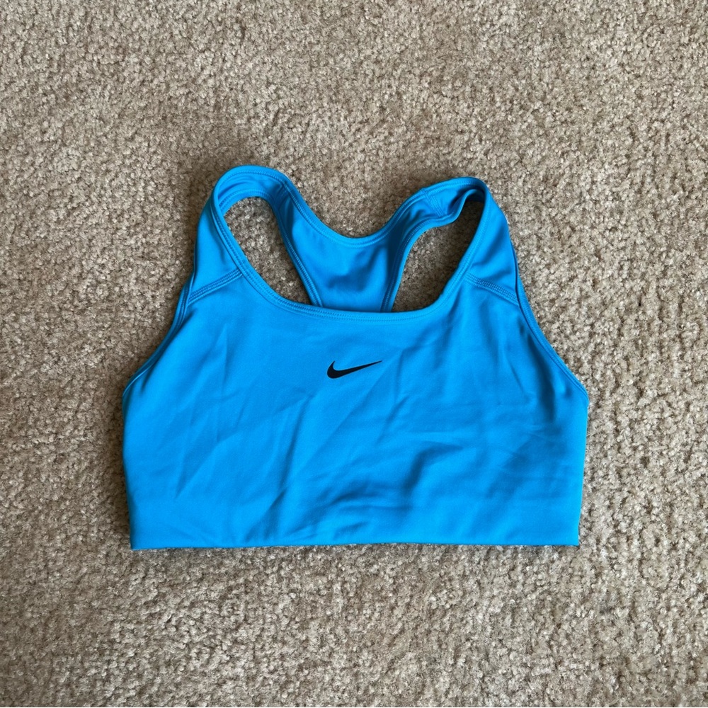 Blue dri-fit Nike sport bra